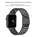 U191U Band Compatible with Apple Watch 38mm 42mm Stainless Steel Wristband Metal Buckle Clasp iWatch 40mm 44mm Strap Replacement Bracelet for Apple Watch Series 4/3/2/1 Sports Edition(Black, 42MM)