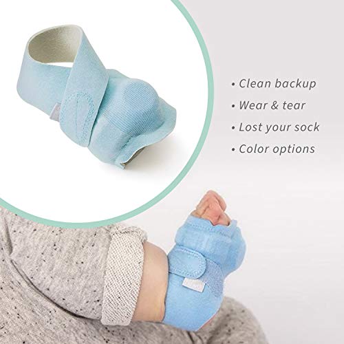 Owlet Accessory Fabric Sock for Smart Sock 2 Baby Monitor (Sensor and Base Station Not Included), Set of 3 sizes (0 - 18 months), Blue