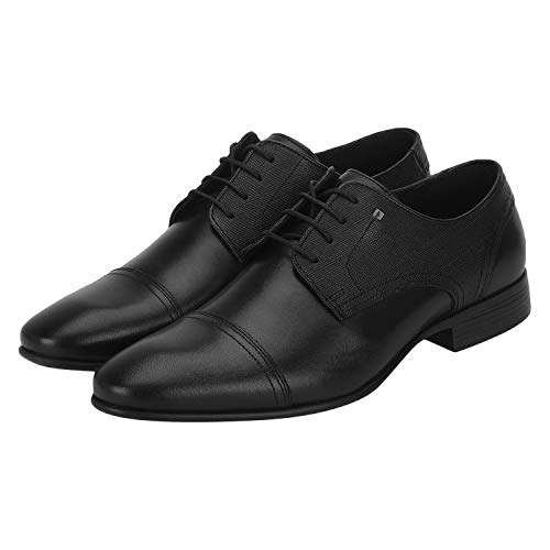 Red Tape Men's Black Leather Formal Shoes-9 UK (43 EU) (RTS1136