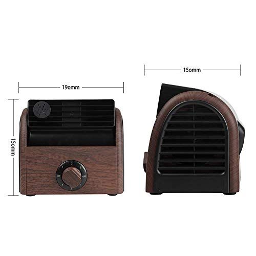 Desk Fan Personal Large Wind Turbine Table Cooling Fans for Home Office AC Powered (Renewed)