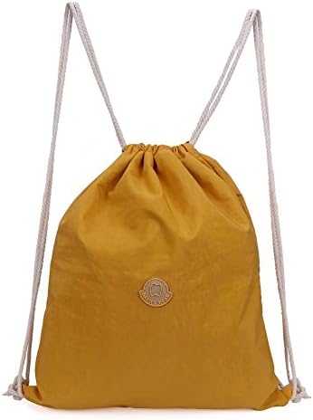 DANNY BEAR Drawstring Backpack Nylon Lightweight Shoulder Gym Bag Rucksack
