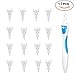HEWADY Clever Ear Cleaner Swab Earpick Easy Earwax Removal Soft Spiral Cleaner Ears Care Ear-pick Clean Tool + 16 Washable Silicone Tips