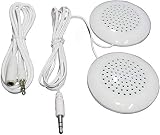 TTSAM Mini Portable 3.5mm Pillow Dual Speakers with Extension Cord for MP3 MP4 CD iPod Phone (White)