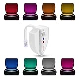 Motion Sensor LED Night Light - Voion 2017 Waterproof Motion Sensor Toilet Night Light with UV-C Light Kills 99.9% of Germs and Viruses - 8 Colors Changing Waterproof Design Last Longer