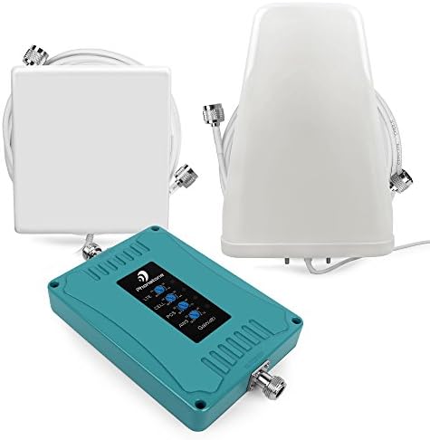 Cell Phone Signal Booster for Home and Office Use - Boost Voice, 3G and 4G LTE Data - 700/850/1700/1900Mhz 5-Band Repeater Antennas