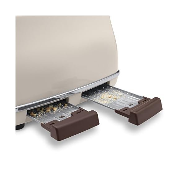 DeLonghi-Icona-Vintage-4-slot-toaster-reheat-defrost-one-side-bagel-6-browning-settings-CTOV4003BG-Beige De'Longhi Icona Vintage 4 slot toaster, reheat, defrost, one-side bagel & 6 browning settings, CTOV4003BG, Beige