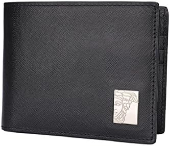 Versace Black Saffiano Leather Card Case Wallet