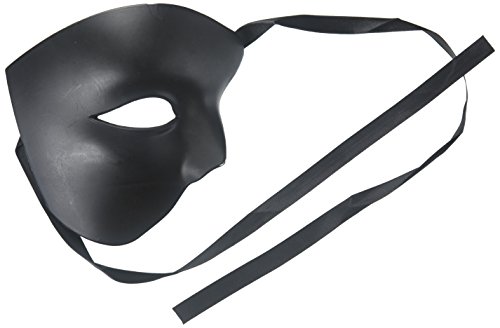 Ideal Mask for Men - Blank Venetian Masquerade Mask - Black