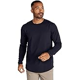 BYLT Men's Drop-Cut Long Sleeve – Plain Crewneck Shirt for Men – Soft Polyester, Cotton, Spandex Blend – Wrinkle Resistant