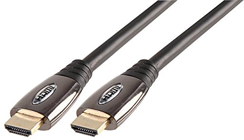Pro Signal High Speed 4K UHD HDMI Lead with Ethernet – 5m, Black, Chrome Connectors, Gold Plated