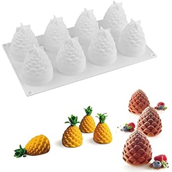 Silicone Mousse Molds for Halloween Christmas Cake Truffle Jelly Desserts,DIY Baking Tools, Non Stick, Food Grade Silicone, BPA Free, Pack of 1 (3D Pinecone)