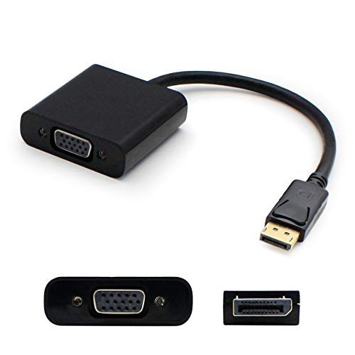 AddOn HP AS615AA Compatible 20.00cm (8.00in) DisplayPort Male to VGA Female Black Adapter Cable