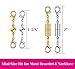 Anezus 24Pcs Necklace Clasp Magnetic Jewelry Locking Clasps and Closures Bracelet Extender for Necklaces, Bracelets and Jewelry Making (Silver & Gold)