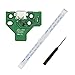 USB Charging Port Charger Socket Board JDS-011 with 12 Pin Flex Ribbon Cable Replacement Part for Sony PS4 Version 2 2nd Generation PlayStation 4 Dualshock 4 Wireless Controller + Free Tool
