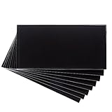 Aspect Peel and Stick Backsplash Ebony Glass Backsplash Tile for Kitchen and Bathrooms (8-pack)