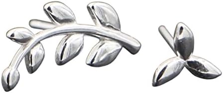 Julie Jewelry 925 sterling silver earrings are all-match asymmetric olive leaves silver jewelry wholesale