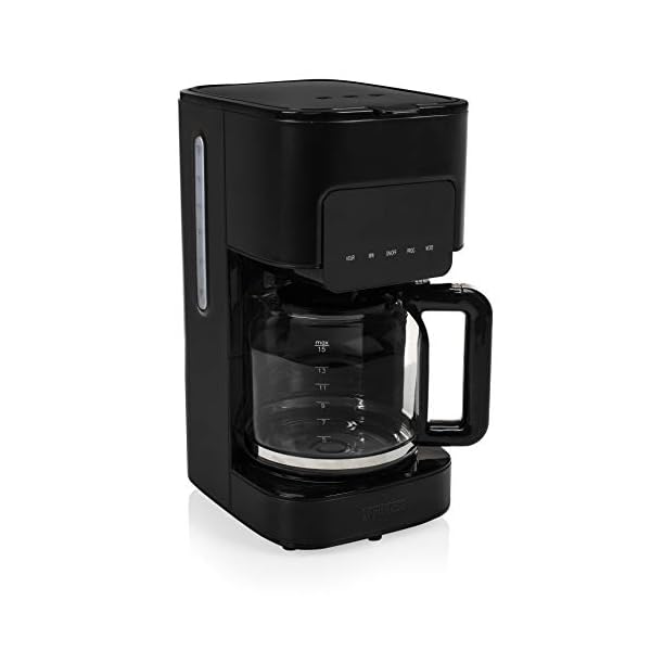 Princess Black Steel Kaffeemaschine - 1,5 Liter Fassungsvermögen, 900 Watt, für bis zu 15 Tassen, Füllstandanzeige…
