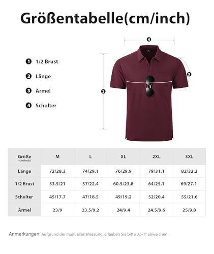 zitysport 3 Pack Polo Shirts Men Polo Golf Short Sleeve Quick Dry Breathable Men Regular Fit Shirts Polos Work Man Summer Sport T-Shirt Man