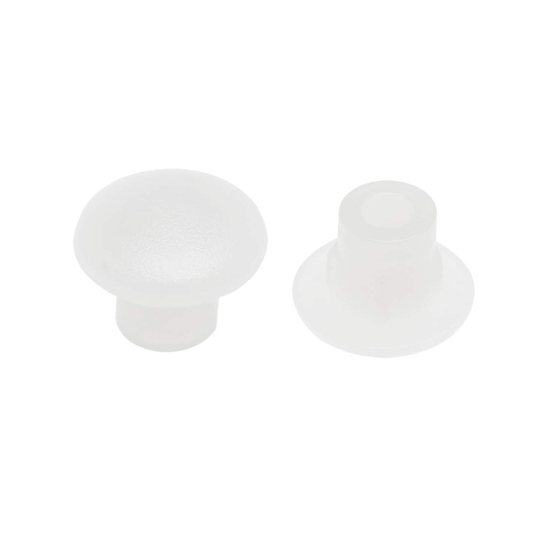 sourcing map Shelf Peg Hole Plugs 5mm Dia Clear White Tube Cover for Nail Cabinet Button Bracket Cupboard Bookshelf Bookcase Adjustable Shelf Closet 100Pcs