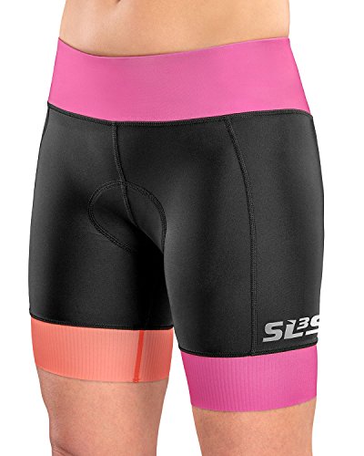 image for SLS3 Womens Triathlon FRT Tri Bike Shorts | 6 inch Black | Super Comfy