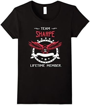Womens Team SHARPE Lifetime Member Family T Shirt Small Black