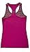 90 Degree By Reflex Kids - Girls Textured Zig Zag Tank Tops - Junior Activewear - Neon Pink Lime Combo Medium (10)