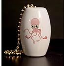 Octopus Peeper Porcelain Fan / Light Pull