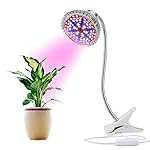 Elflight LED Grow Light Clip,15W Full Spectrum High Efficient Plant Growing Clip Desk Lamp for Indoor Seedlings Hydropoics Gardening Organic (15W)
