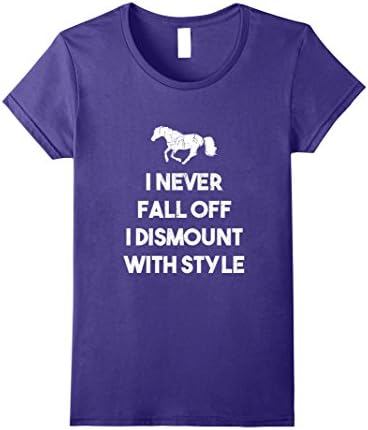 Womens Horse Lover T Shirt - Funny Equestrian Shirt - Horse Gifts Small Purple