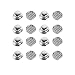 Lingual Buttons,Fencia 5 Packs Dental Orthodontic Lingual Buttons Bondable Round Base with Mesh 10Pcs/Pack
