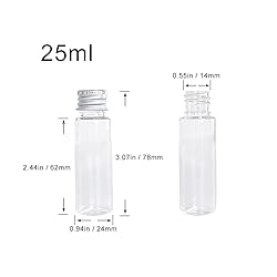 100pcs Clear Plastic Bottle With Aluminium Screw