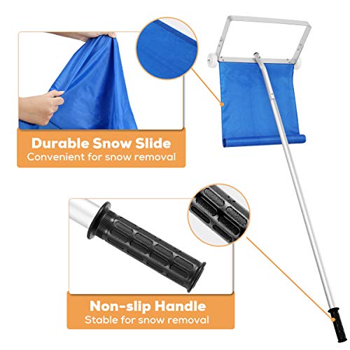 myeasyzone Snow Roof Rake 420ft with Square Rake Head, Roof Snow Rake