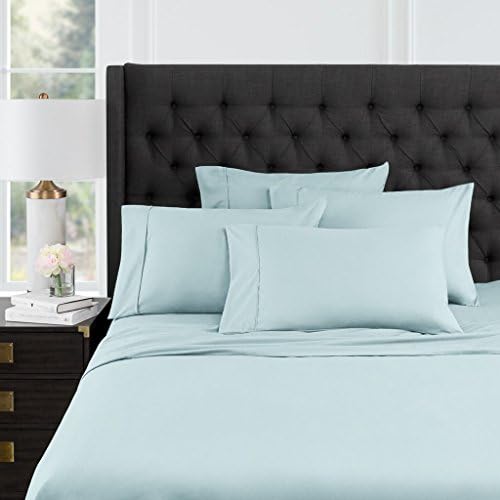Hotel Collection Luxury 4-Piece Bed Sheet Set - Ultra Soft, Deep Pockets, Wrinkle &amp; Fade Resistant, Hypoallergenic Sheet &amp; Pillow Case Set - Cal King - Aqua
