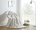 Throw Blanket Luxury White Roses Faux Fur with Sherpa 63x87 From Tache