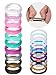 Hicarer 20 Pieces Silicone Wedding Ring for Women, Thin Stackable Silicone Ring for Her Wide Glitter Rubber Bands Wedding Sport Supplies(8 (18.1 mm))