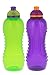 Sistema Lunch Twist 'n' Sip Water Bottle, Green/Purple, 15.5 oz