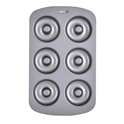 Mrs. Anderson's Baking 43710 6-Cup Donut Pan, Carbon Steel with Quick-Release Non-Stick Coating