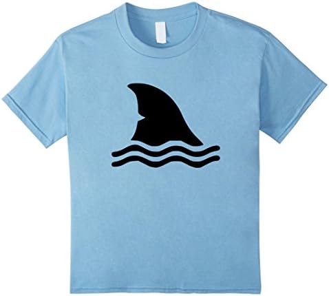 Kids Awesome Shark Fin - T-Shirt - Mens Womens Kids Sizes 4 Baby Blue