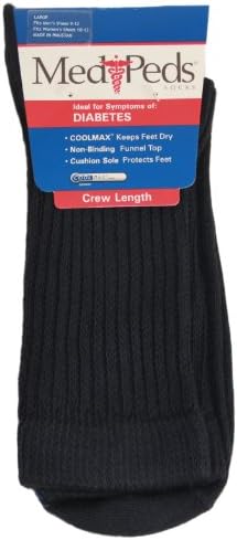 Medipeds Men's Full Cushion Crew 1 Pr Medium Navy