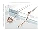 Fire Ants Love Necklaces - Women's Lucky Fashion Eternal Double Ring Necklace (Rose Gold-C)