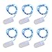 YIHONG 6 PCS Fairy LED String Lights Battery Operated - 7.2ft 20 LEDs Firefly Starry String Lights for Costume Wedding Bedroom Halloween Easter Christmas Decoration- Blue