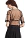 MakeMeChic Women's Rose Embroidered Applique Sheer Mesh Blouse Top Black XS