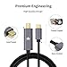 USB C to Mini DisplayPort, 4K@60HZ Type C [Thunderbolt 3 Compatible] to Mini DisplayPort Cable Compatible for MacBook Pro, iPad Pro 2018, Surface Book 2, Galaxy S8/S9 and More-6Ft (Braided)