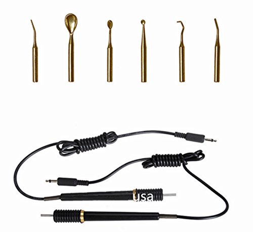 6pcs Dental Electric Waxer Tips Set + 2pcs Replacement Wax Carving Knife Pen
