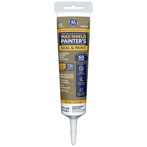 GE Max Shield Painter's Siliconized Acrylic Latex Sealant Caulk, White, 5.5oz - Thumbnail 5