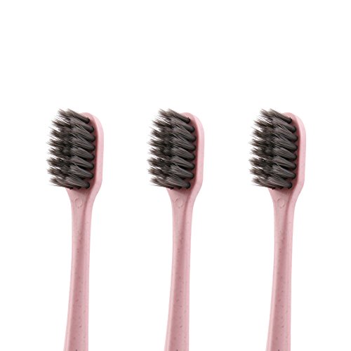 image for Charcoal-Beautiful Wheat Straw Toothbrush, Charcoal Toothbrushes Soft 