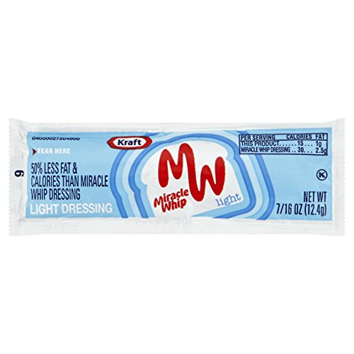 Miracle Whip Light Mayo Single Serve Packet, 0.44 oz. (Single serve condiments) Pack of 200 - Thumbnail 5