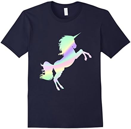 Mens VAPORWAVE AESTHETIC  UNICORN T SHIRT RAINBOW Medium Navy