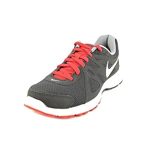 Nike Men's NIKE REVOLUTION 2 RUNNING SHOES 10.5 Men US (BLACK/WHITE/VARSITY RED/CL GRY)