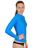 Swim Shirts for Women - UV 50 Sun Protection Long Sleeve Rash Guard Swimsuit Tops with SPF Skin Protection, Made in USA!
